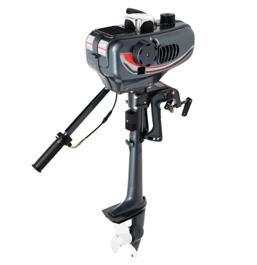 HANGKAI 3.5HP Heavy Duty Boat Motor 2 Stroke Outboard Motor Boat Engine with Half Water Cooling Half Air Cooling System